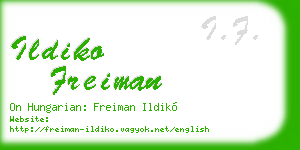ildiko freiman business card